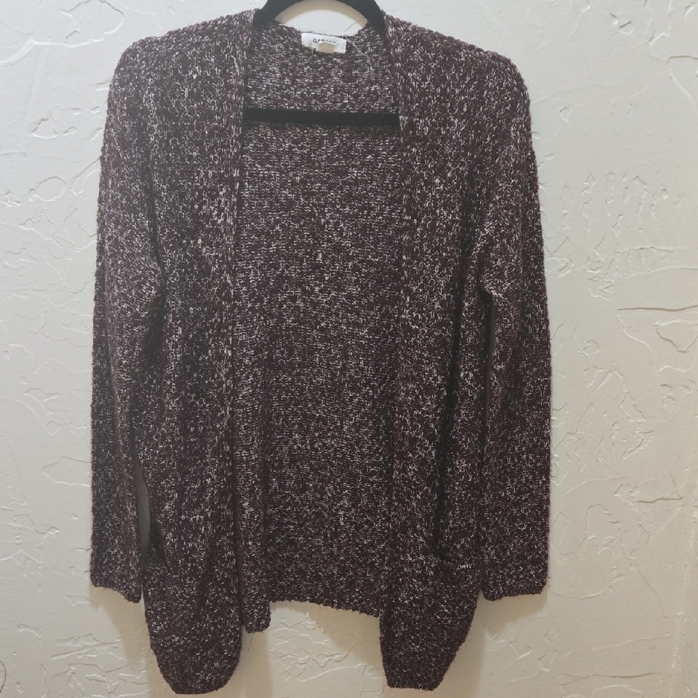 3/$10 Garage Burgundy Marled Cardigan